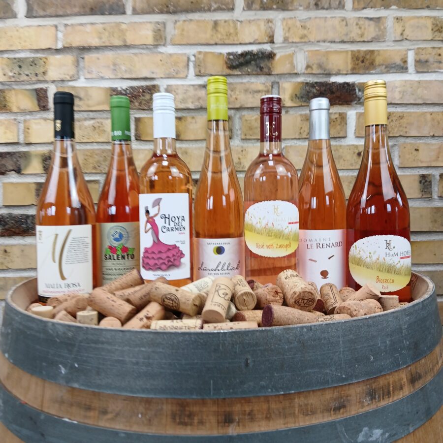 Smagekasse med 7 flasker økologisk Rosévin 