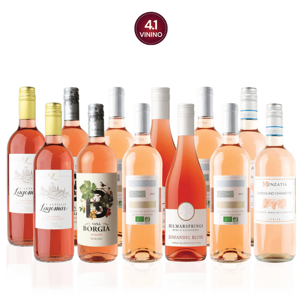 Rosebaskeren fra Den Sidste Flaske med 12 flasker Rosévin